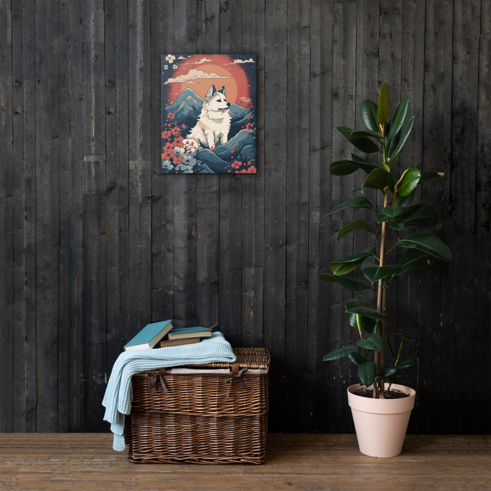 Honden Portret op Canvas - Japanse Hokusai Stijl