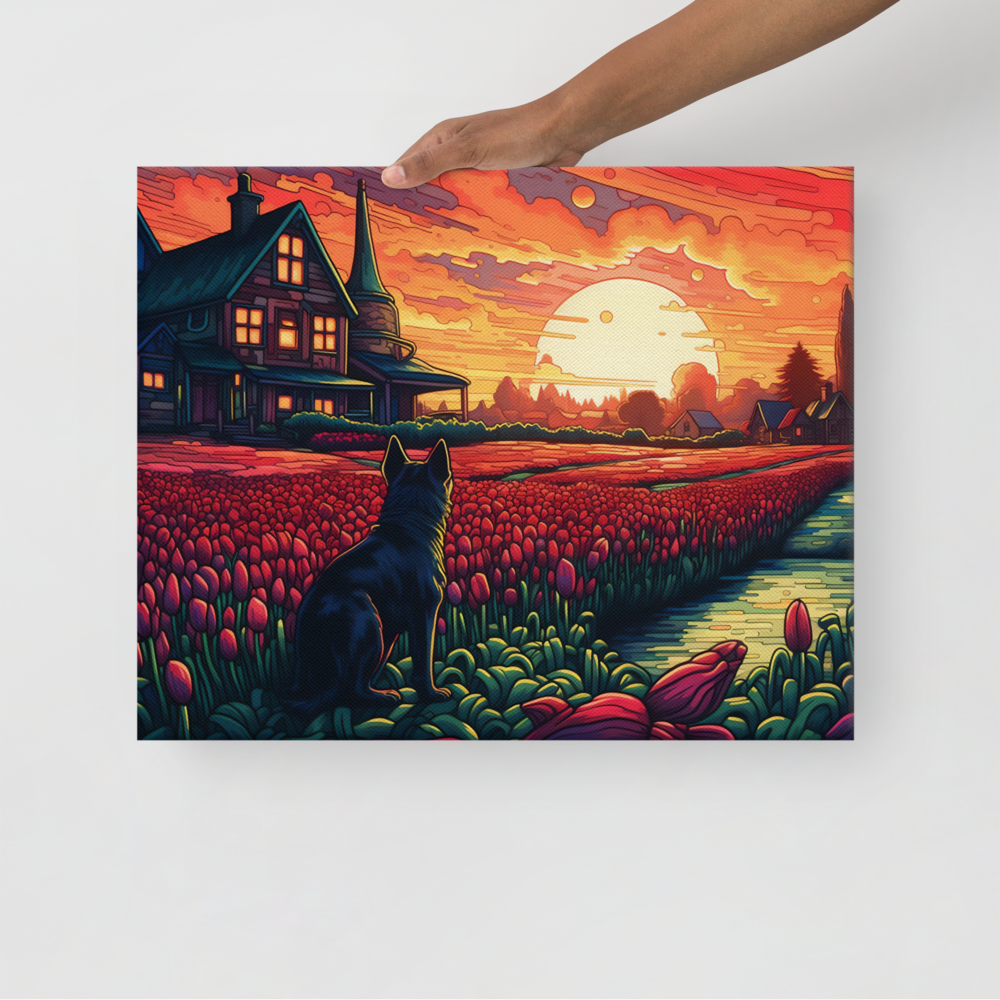 Duitse Herder bij Zonsondergang - Nostalgie Collectie