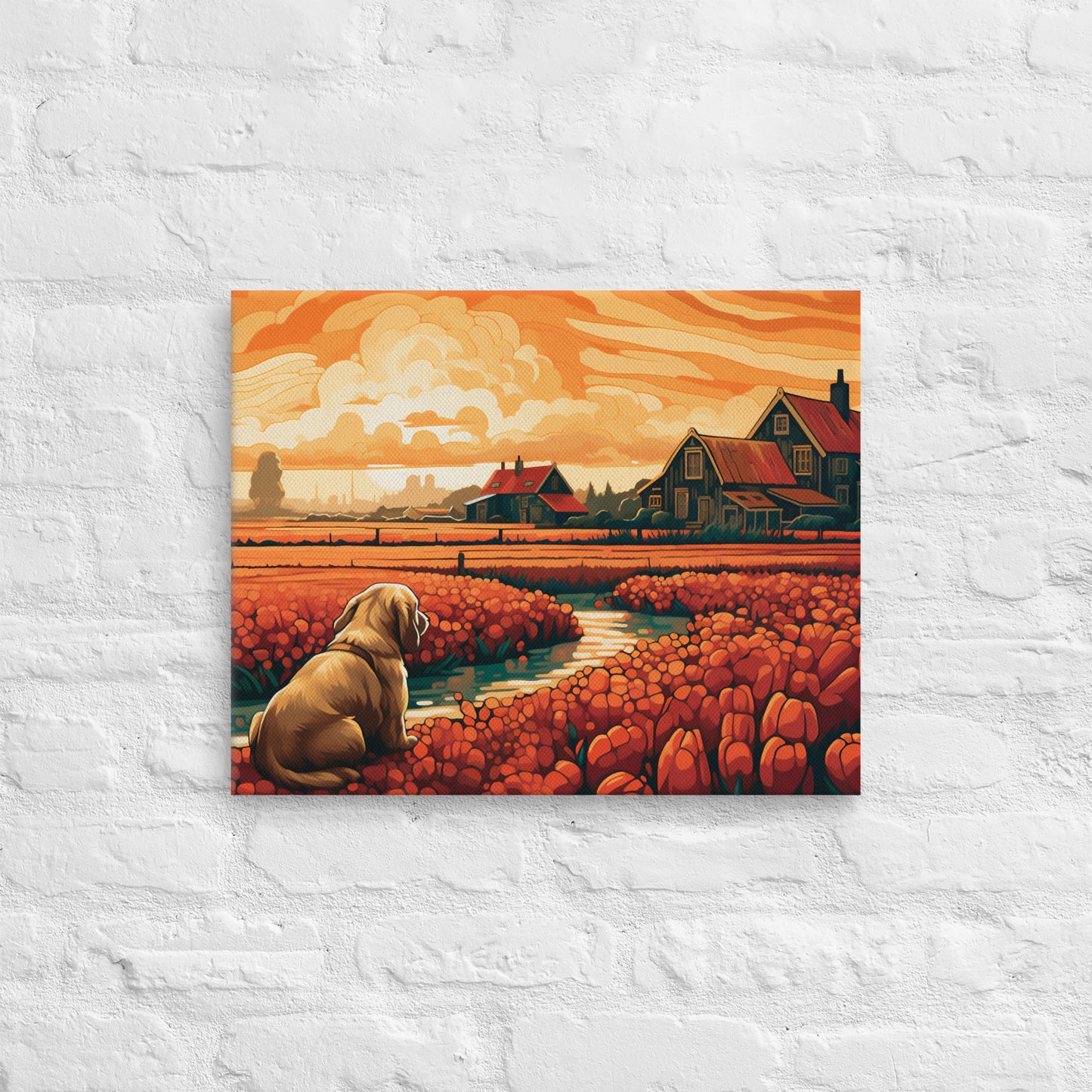 Golden Retriever in Oranje Lentebries - Nostalgie Collectie