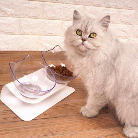 Pluizenleven™ Ergonomische Voerbak voor Katten