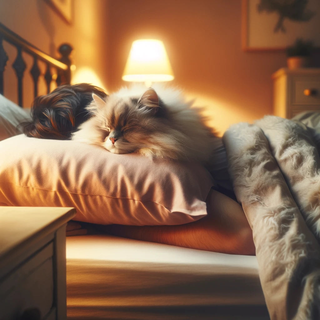 Waarom slaapt je kat graag op je hoofd?