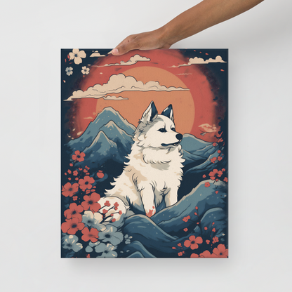 Honden Portret op Canvas - Japanse Hokusai Stijl