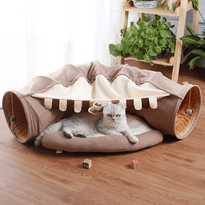 ComfortBuddy Kattenbed Tent met Tunnel