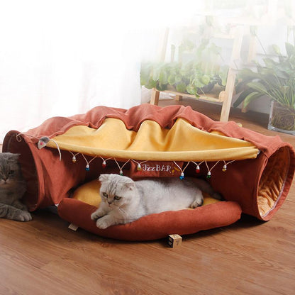 ComfortBuddy Kattenbed Tent met Tunnel