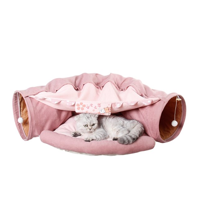 ComfortBuddy Kattenbed Tent met Tunnel